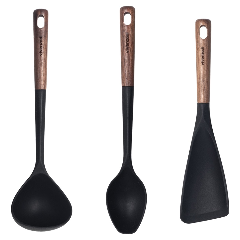 비벤자디 블랙월넛 실리콘 조리도구 키친툴 3종 세트 17,700원