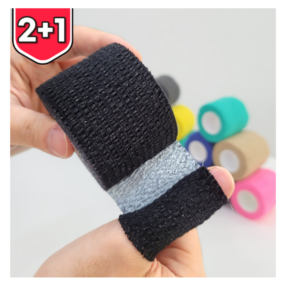 [2+1 구성] 샤카 훅그립 크로스핏 테이프 역도 테이프 5cm x 6.9M, [2+1] 나이트 블랙 / 5cmx6.9m, 1개 14,190원