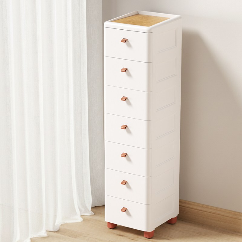 FODOSS 틈새수납 다서랍장 이동식 서랍장 대용량 수납정리 플라스틱 조립, 화이트, 1개, 유백색 42,900원