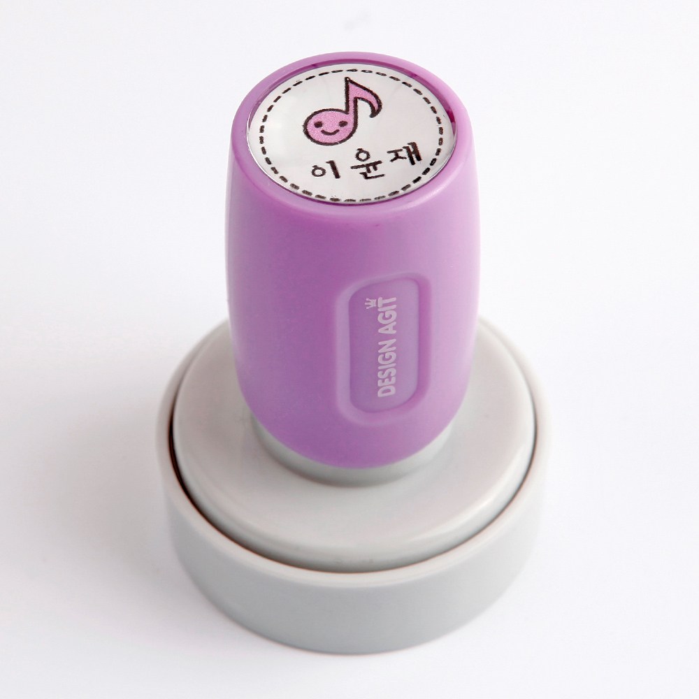 디자인아지트 [주문제작] 의류용네임스탬프 빅큐트 원형 주문제작 스탬프, 화이트, 1개 8,800원