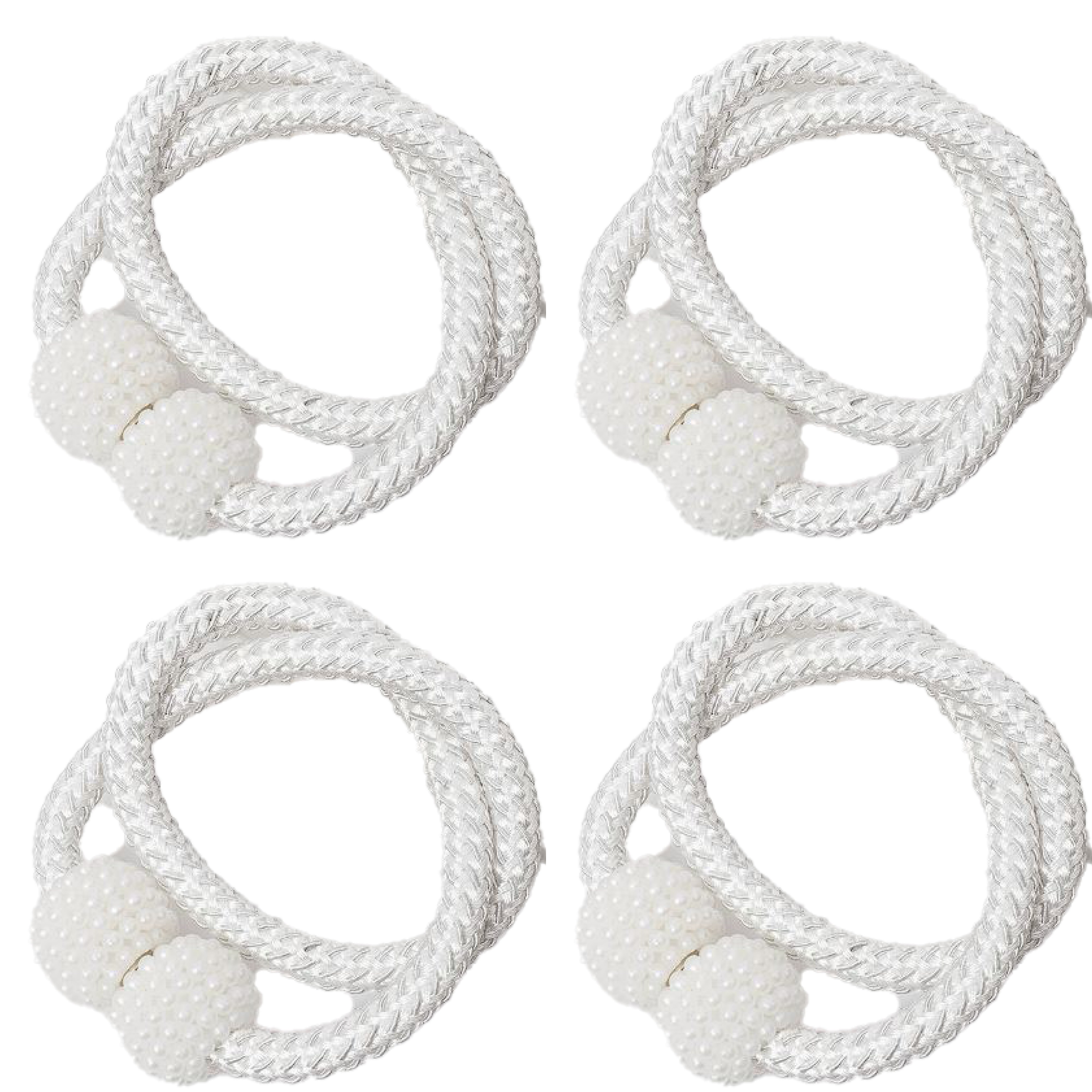 가나다라 진주모양 자석끈 커튼끈 커튼홀더, 4개, 실버 화이트 9,450원