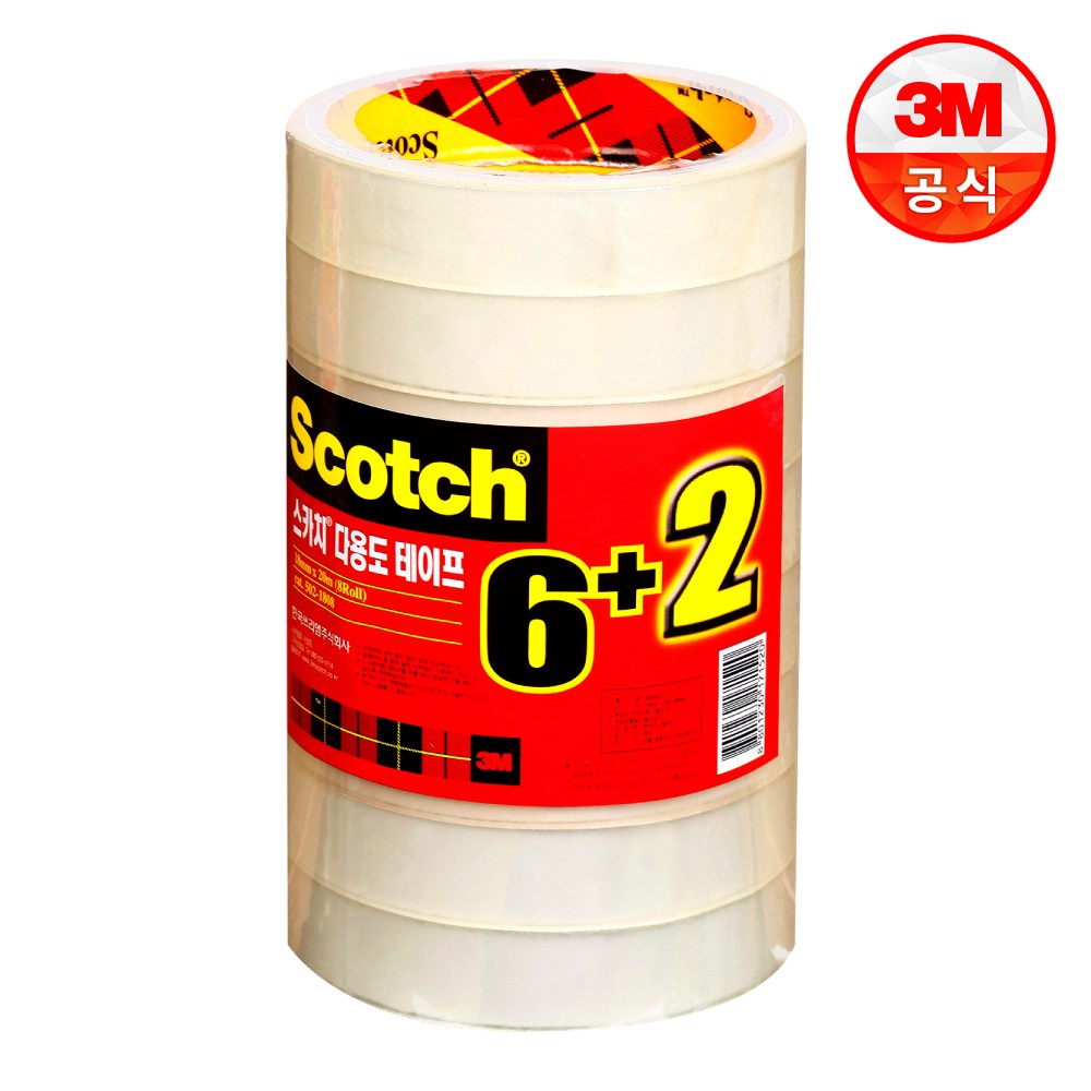 쓰리엠 스카치 물레방아 다용도 테이프 리필 18mm x 20m 8p 60,900원