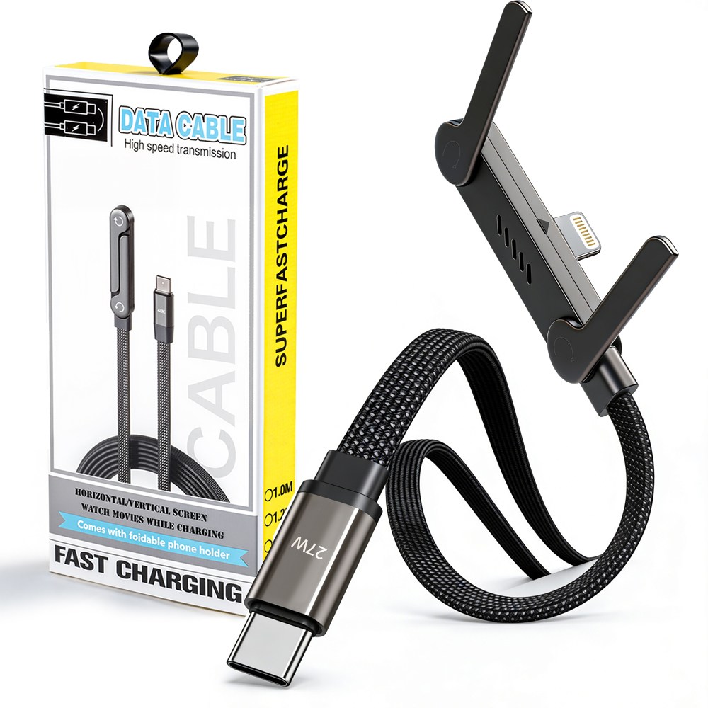 아이폰 충전 케이블 호환 거치대 디자인 C타입-애플8핀 접이식 스탠드 데이터선 7,900원