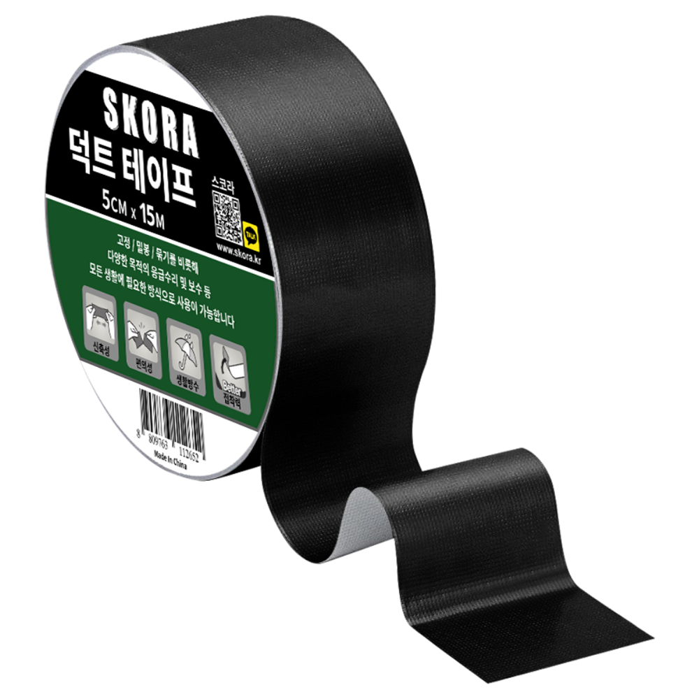 스코라 덕트 테이프 검정 5cm x 15m 2,940원