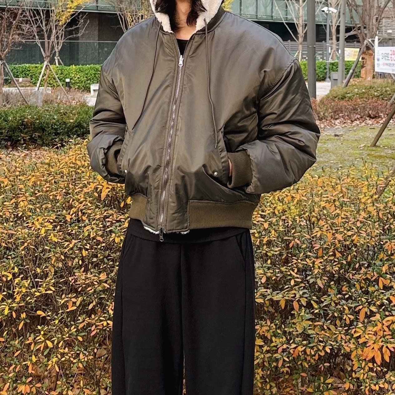 [항공점퍼핏] 남자 패딩 투웨이 집업 양털 양면패딩 리버시블 MA-1 패딩 빅사이즈 오버핏 129,000원