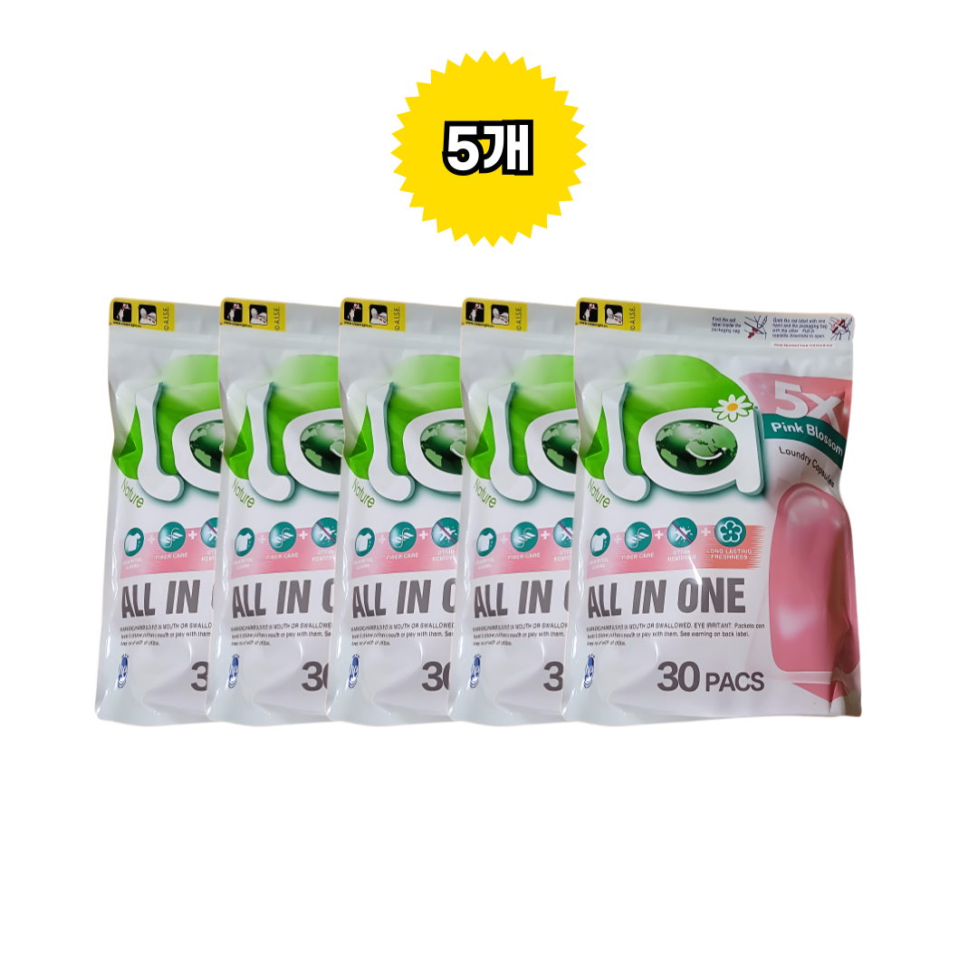 엘에이 올인원 캡슐세제 핑크블라썸 80개입, 5세트, 30개입 29,990원