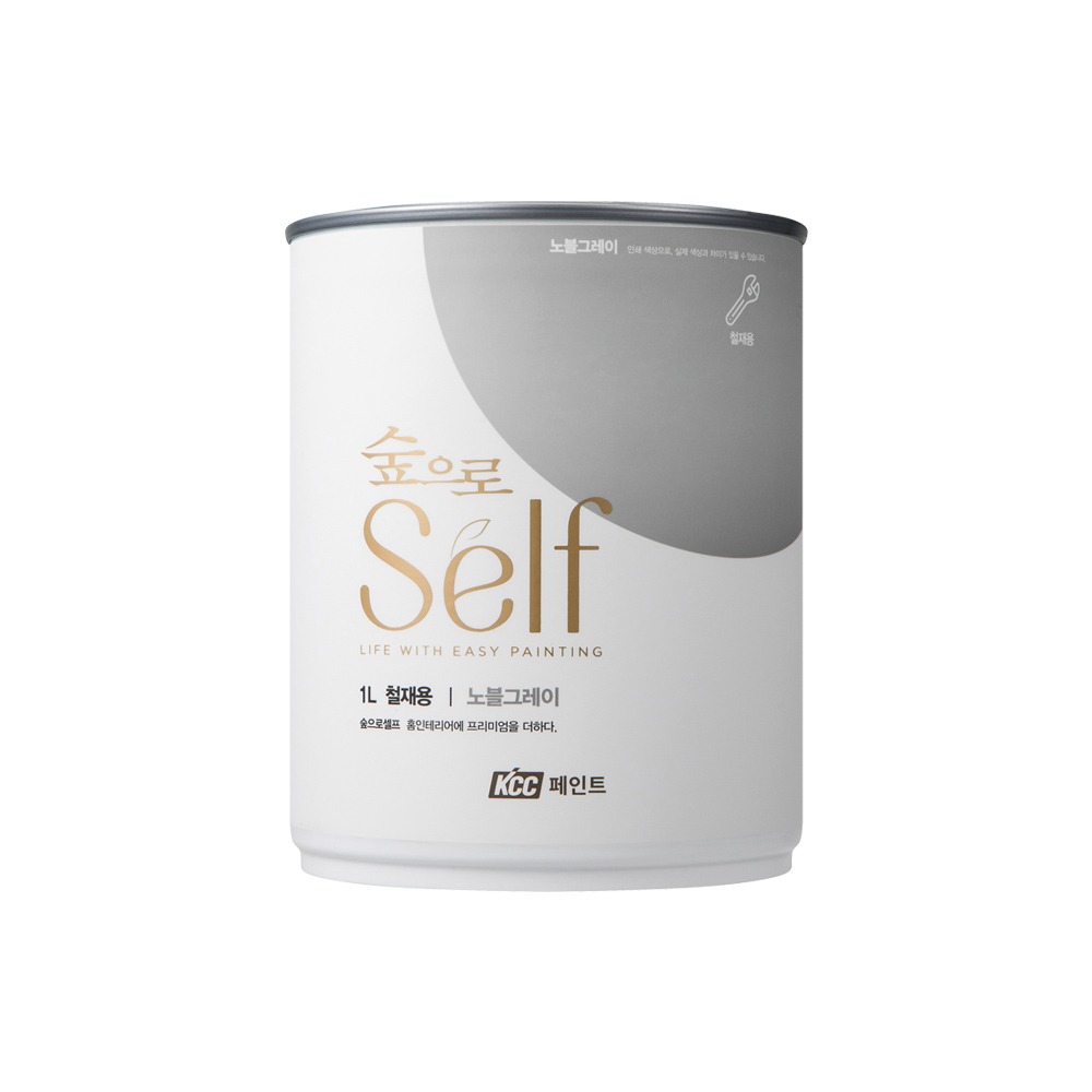 [다우몰] KCC숲으로셀프 철재페인트 친환경 난간 철문 철재용 페인트 1L + 2인치붓 1개 증정 25,000원