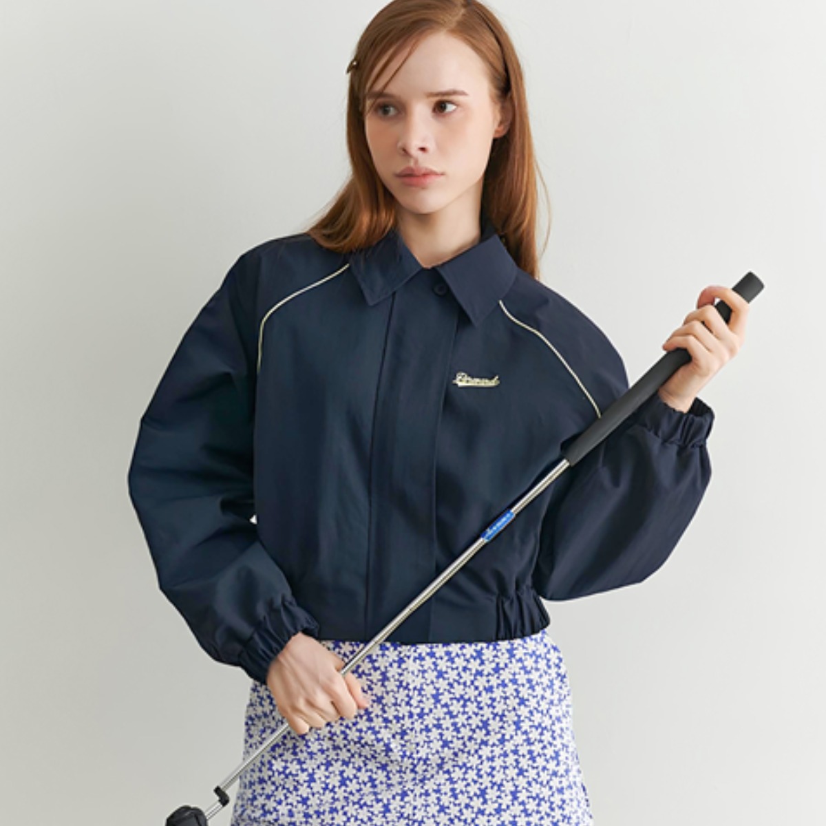 그레힙 여성 골프 바람막이 점퍼 배색 라인 아노락 집업 자켓 골프웨어 54,900원