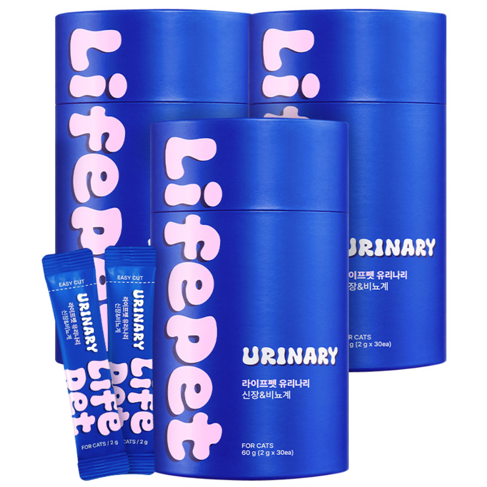 라이프펫 반려동물 고양이 영양제 유리나리 유산균 간 케어, 30회분, 신장, 3개 94,500원