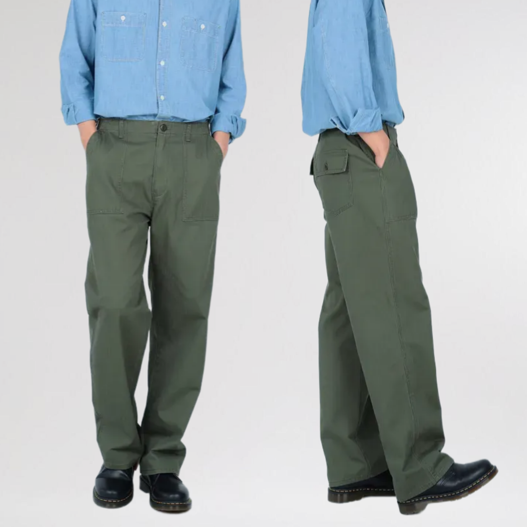 퍼티그 팬츠 아메카지 루즈핏 HBT 남성 와이드 면바지 35,800원