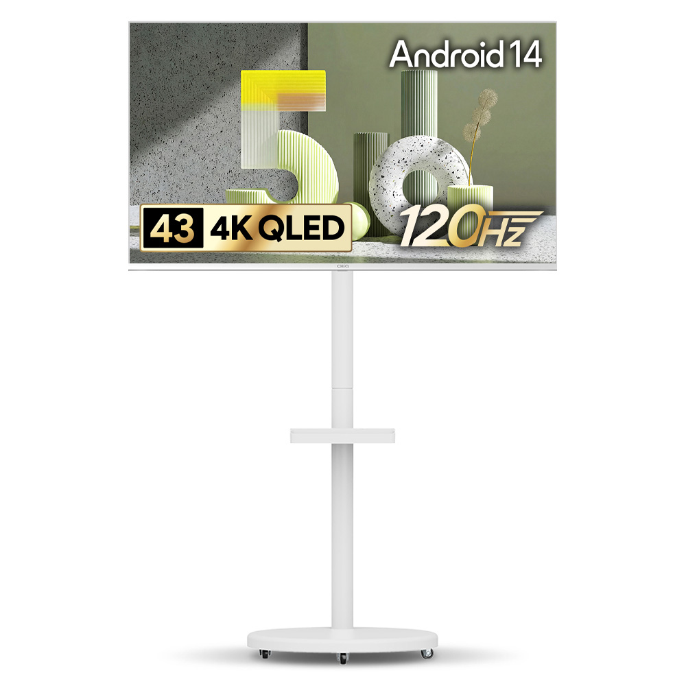 더함 CHIQ 4K UHD QLED DLG 120Hz 돌비 AI 스마트 구글5.0 TV +이동식 스탠드 세트 520,900원