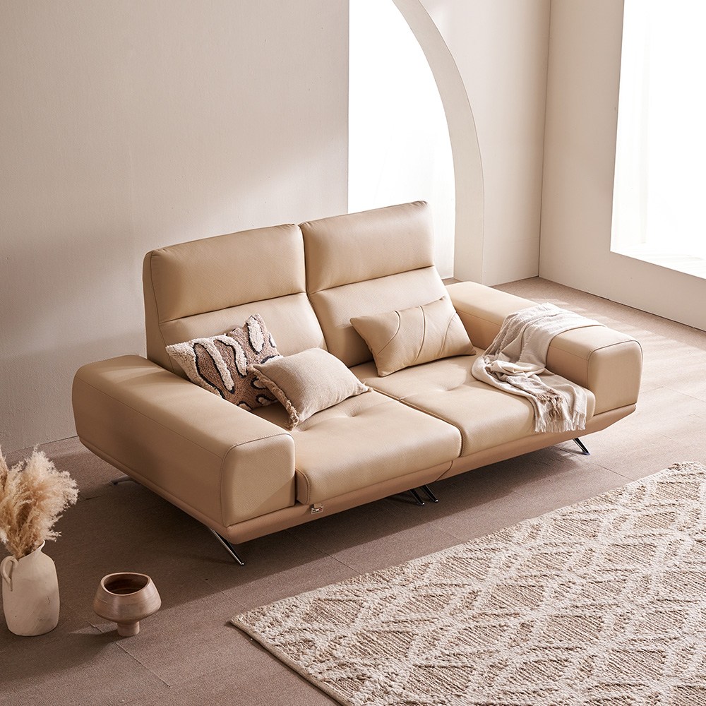 쉐우드가구 라이즈 이태리 천연통가죽 스윙 소파 3인용 / 국내제조 자재등급 E0 1,547,800원