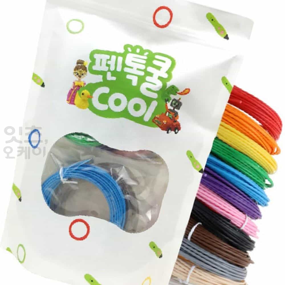 firstok 펜톡쿨 저온용 필라멘트 5M 12색 만들기키트 저온3d펜필라멘트 PCL필라멘트 26,700원