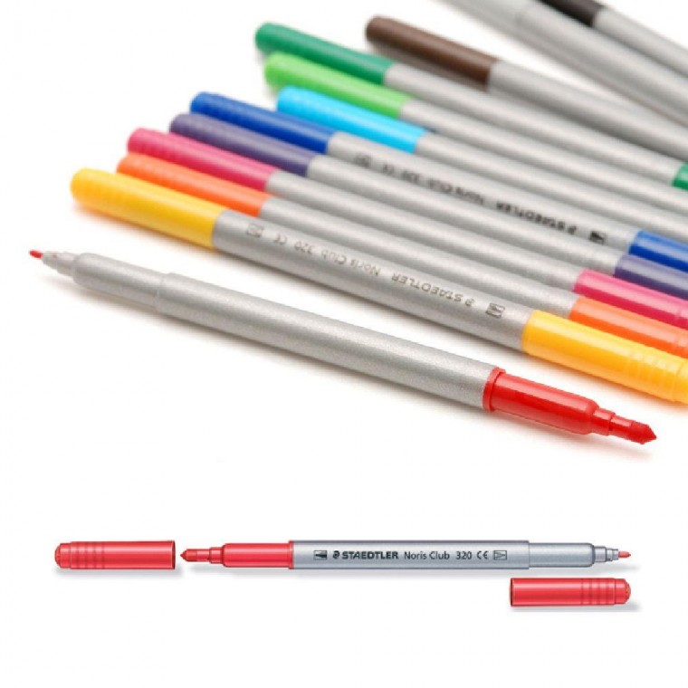 싸인펜 12색 스테들러 더블팁 17,030원