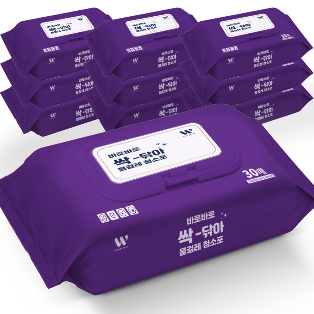 바로바로 청소기 전용 물걸레 청소포, 10개 29,900원