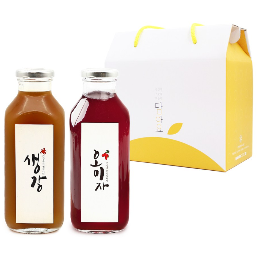 담아요 수제청 2구 선물세트, 1세트, [2구]생강청(국)+오미자청(국)650g 46,600원