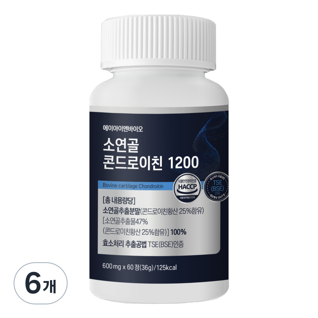 ainbio 고함량 소연골 소유래 콘드로이친1200 4배빠른 흡수율 저분자 부형제 제로 무료배송, 6개, 60정 140,000원