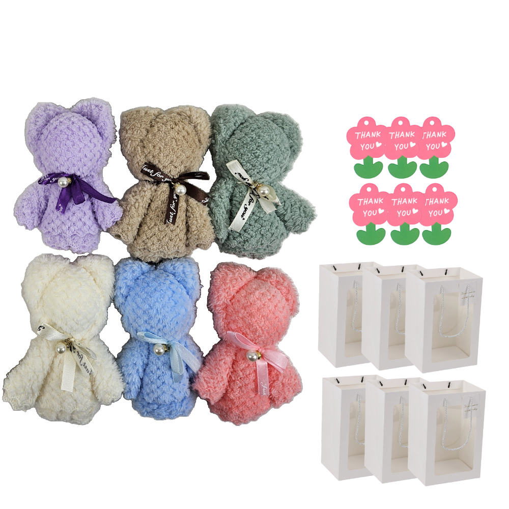 탐나 곰돌이 수건 답례품 행주 곰모양 타올 구디백 행사 단체 선물 포장 세트 9,000원