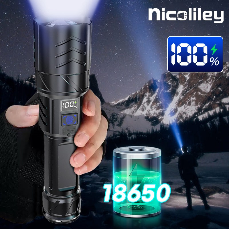 nicoliley 독일 초강력 led 손전등 줌기능탑재손전등 충전식작업등 5,790원