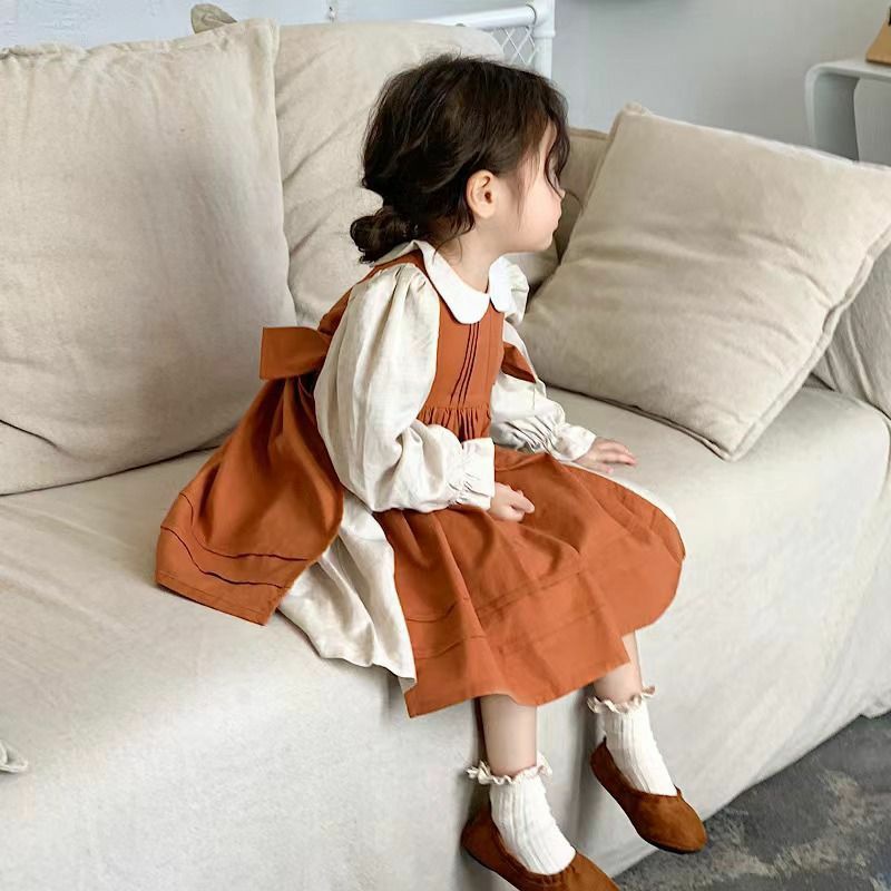 *특가* 여누키즈 키즈 유아동 여아용 조끼 겉치마 + 원피스 2종 세트 100~130 신상 등원 등교 촬영복 룩 데일리 하객룩 나들이 자매룩 25,800원