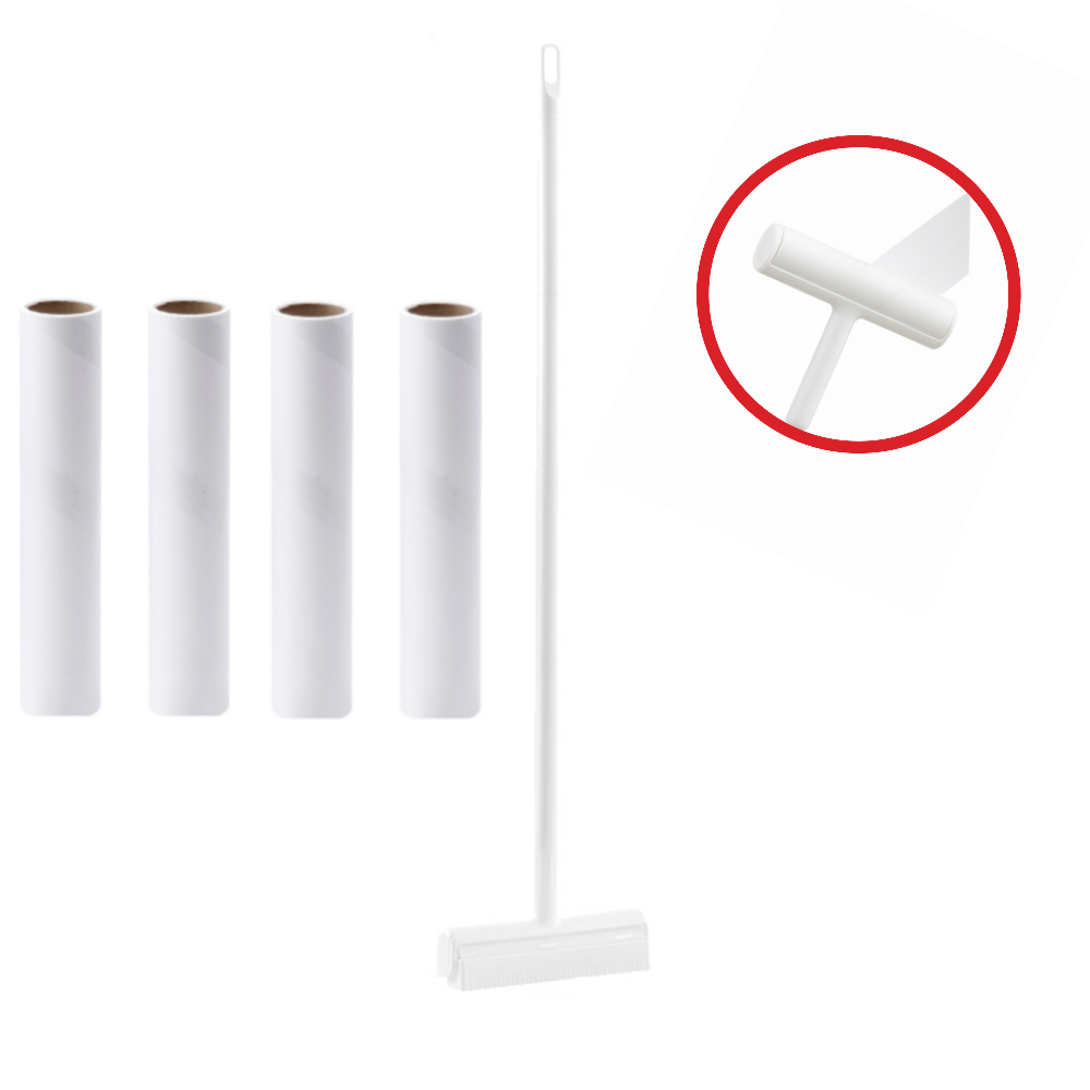 리빙대장 돌돌이 롱핸들 테이프클리너 24cm 사선커팅 + 거치대 + 리필4개, 1세트 13,000원