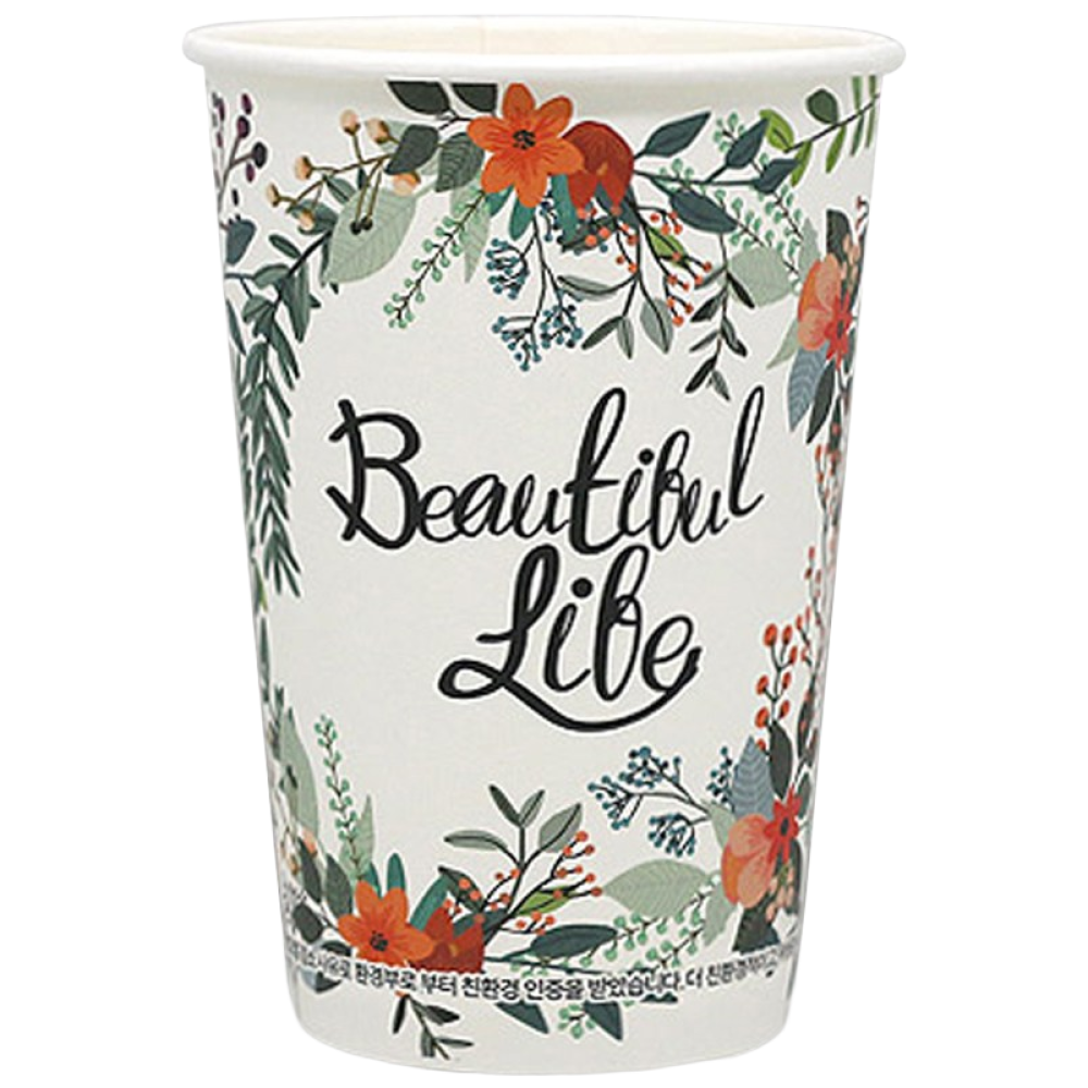 로앤그린 투고팩 플라워 종이컵 390ml(13온스), 1개입, 250개 26,960원