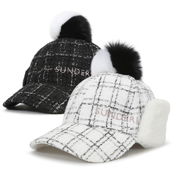 선덜랜드 여성 방한 방울 골프모자 - 16142CP73, 화이트, 1개 19,900원