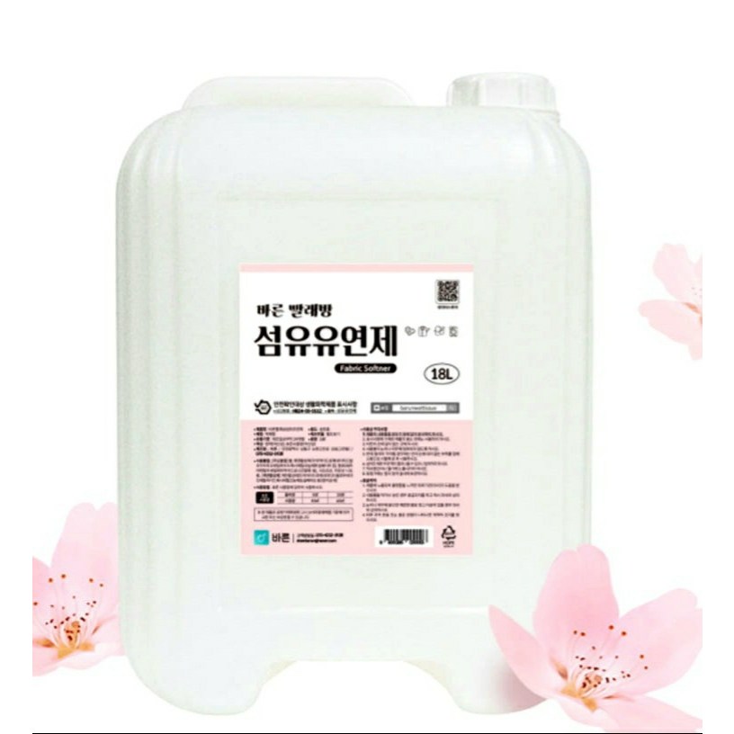 바른 셀프 코인 빨래방 섬유유연제 화이트로즈, 18L, 1개, 18kg, 1개 16,900원
