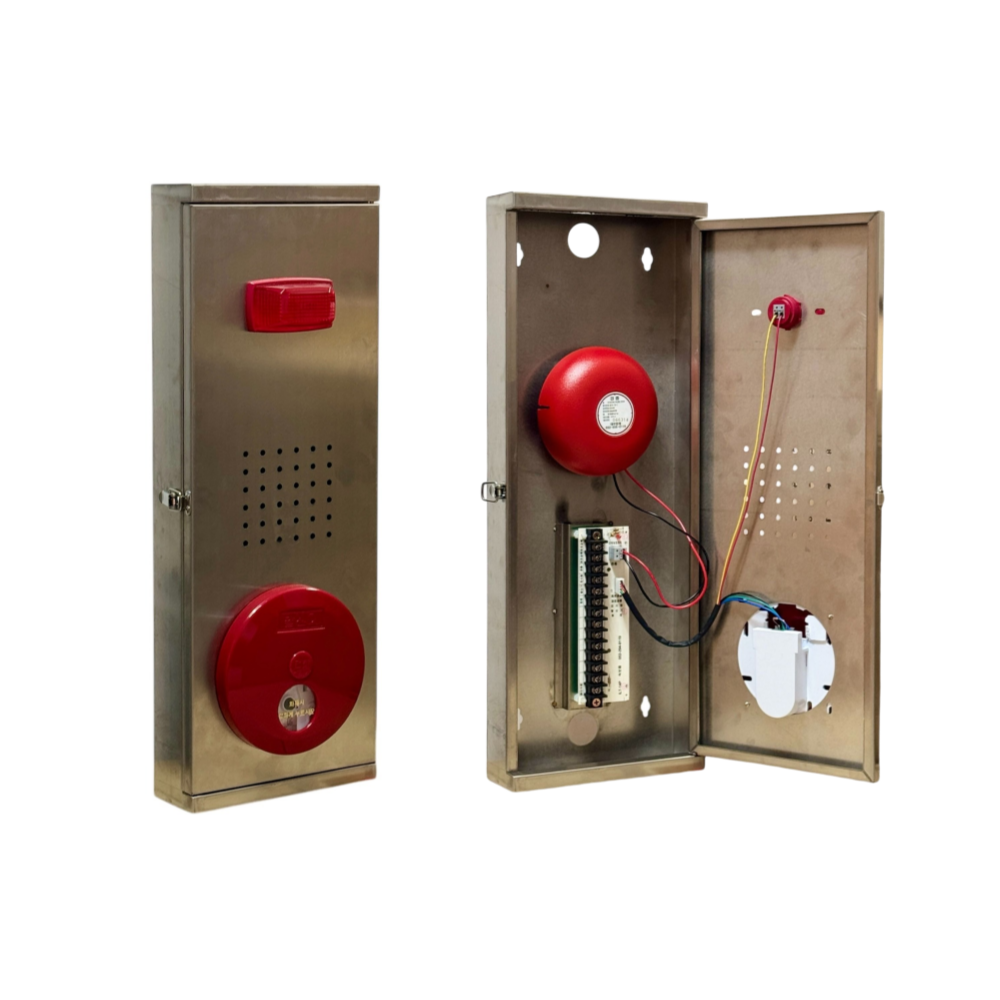 슬림고급형 속보노출함일체형 SUS/스틸 경종단락보호장치 내장형 단자대 14p+2차리드선, SUS201, 1개 46,500원