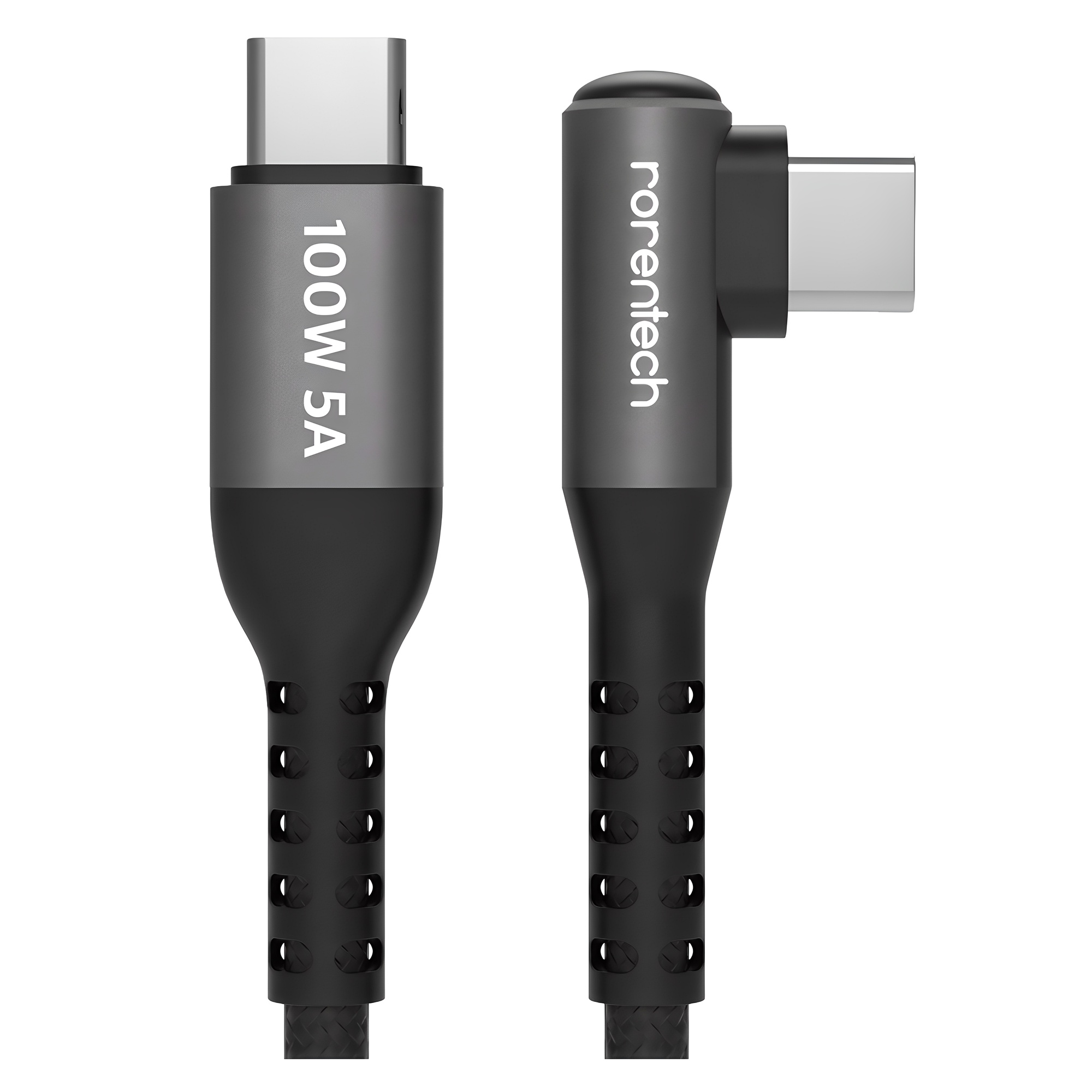 로랜텍 L자형 100W 5A C to C PD 초고속충전 케이블, 2.4m, 단일색상, 1개 5,900원