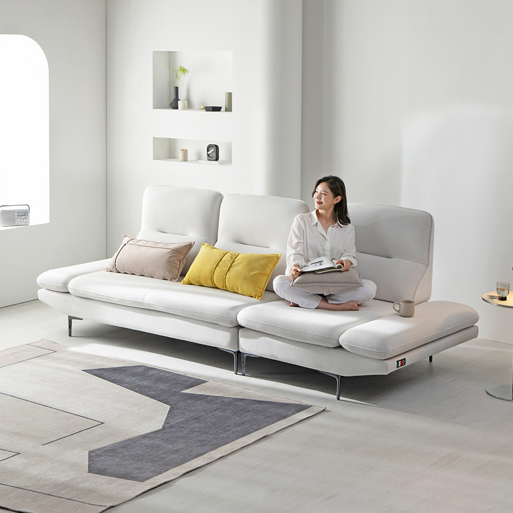 세계로가구 브리지 아쿠아텍스 조야 패브릭 3인용 4인용 스윙 소파, 실버그레이 940,000원