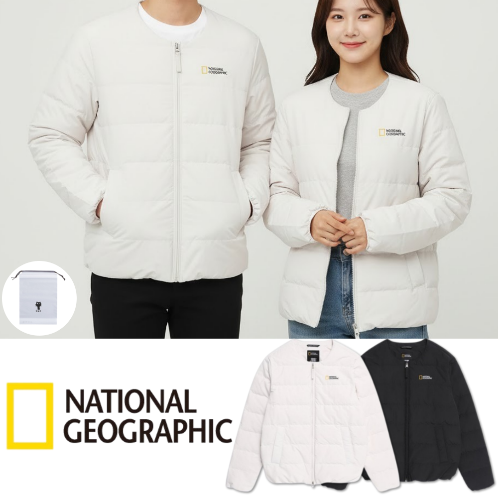 (정품) 내셔널지오그래픽 경량패딩 남녀공용 잠바 구스 다운 점퍼 + Buyways 파우치 139,800원
