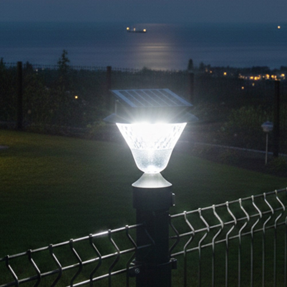 태양광 조명등 원형 펜스 기둥 램프 140구 led, 흰빛(원형펜스) 37,000원