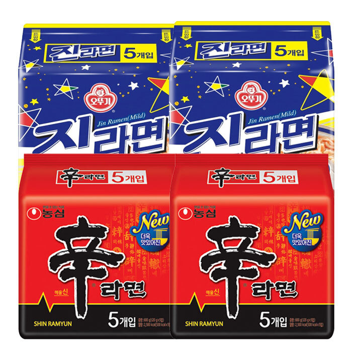 봉지라면 혼합 20 (신라면10+진라면순한맛10) 17,500원