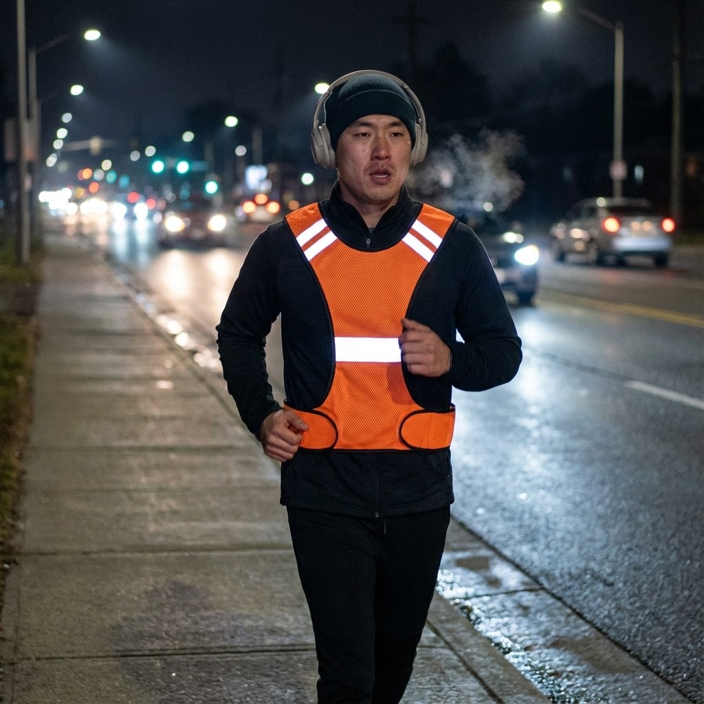 야간 러닝 반사 조끼 경량 (고급형) 7,900원