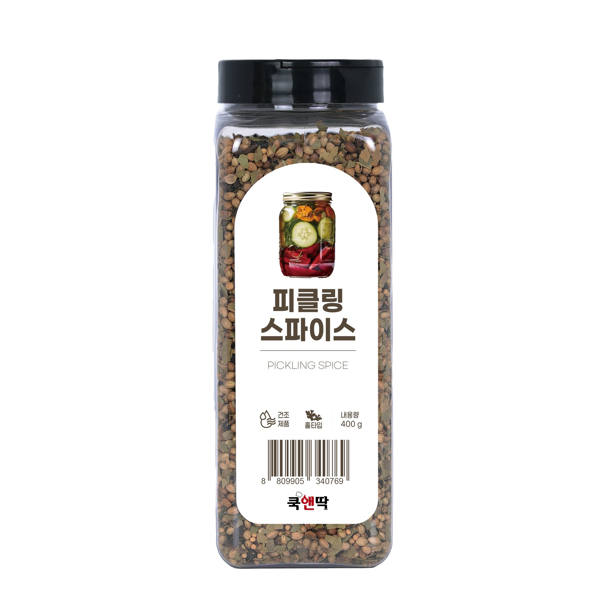 쿡앤딱 피클링 스파이스 향신료 수제 과일 오이 양파 채소 무 피클, 1개, 400g 12,710원