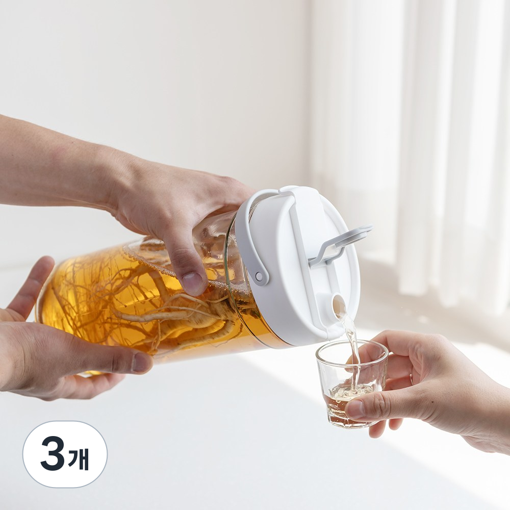 히어키친 3단 오픈 유리 밀폐 용기 새우장 연어장 담금청 담금주 용기 27,730원