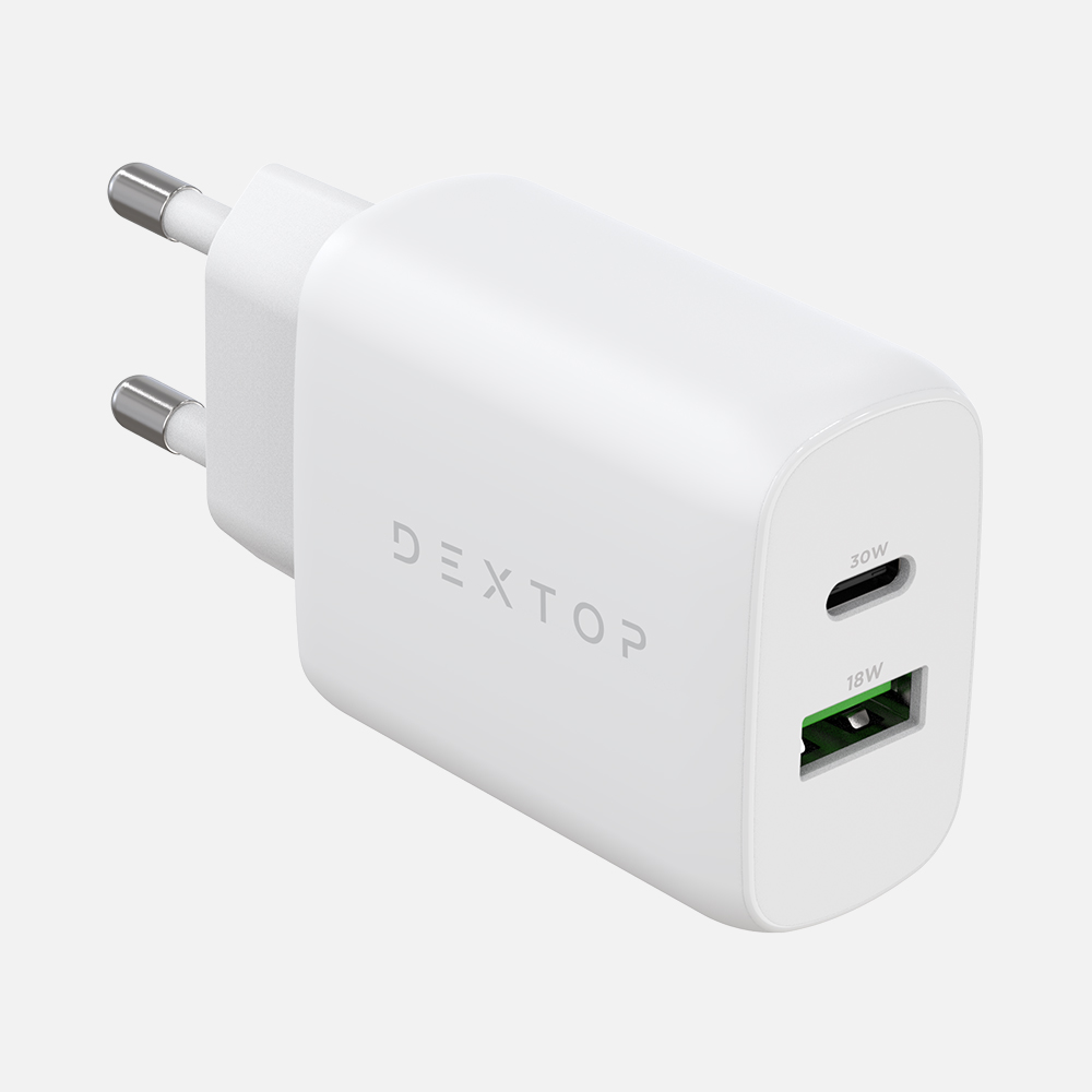 덱스탑 30W 고속 충전기 ZX-2U82T, 1개, 화이트 7,900원