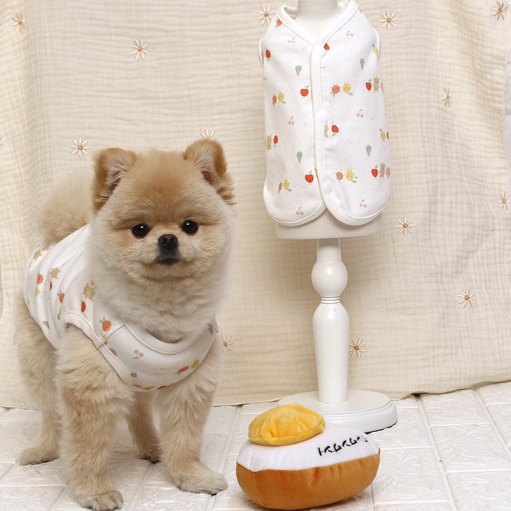 해피앤퍼피 강아지옷 오가닉 실내복 조끼 잠옷 내복 노령견옷 커플룩 애견옷 봄 여름 가을 겨울  XS-3XL 10,900원