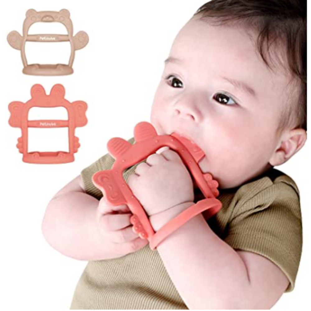 1+1 (한정수량 300개) 국내생산 쁘띠누베 실리콘 곰 꽃게 손목 치발기 아기치발기 동물치발기, 단품, 베이비코랄, 2개 12,500원