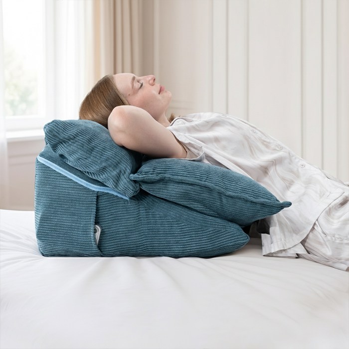 텍스스테드 자이언트 삼각 등받이 쿠션, 블루 29,900원