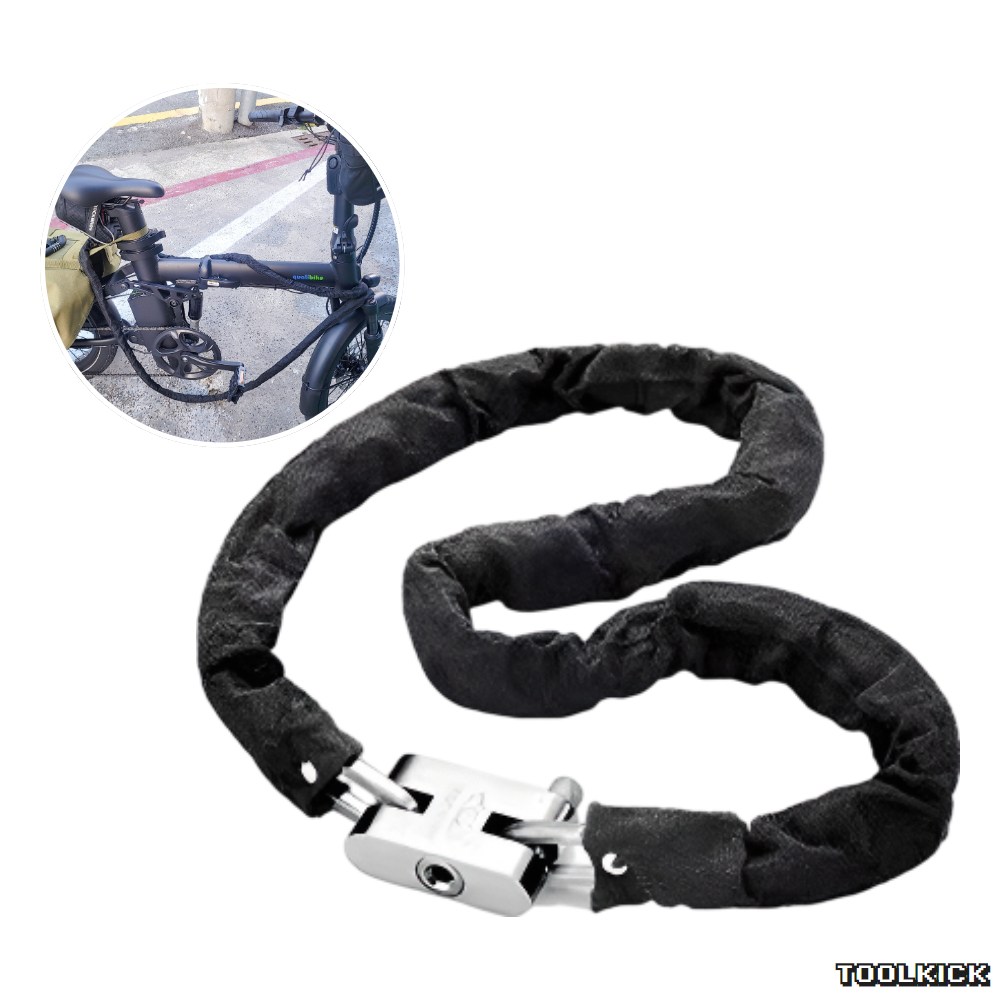 toolkick 자전거 자물쇠 열쇠 긴 자전거 자물쇠 2m 3m 튼튼한 오토바이 전기 자전거 자물쇠 체인 자물쇠, 1개, 블랙 2m 18,850원