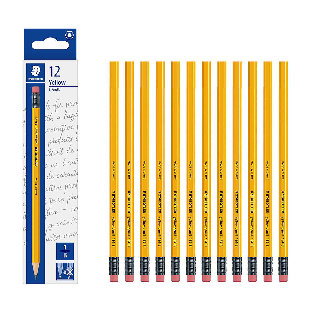 스테들러 옐로우 펜슬 134/지우개 연필/1타 12입 1,980원