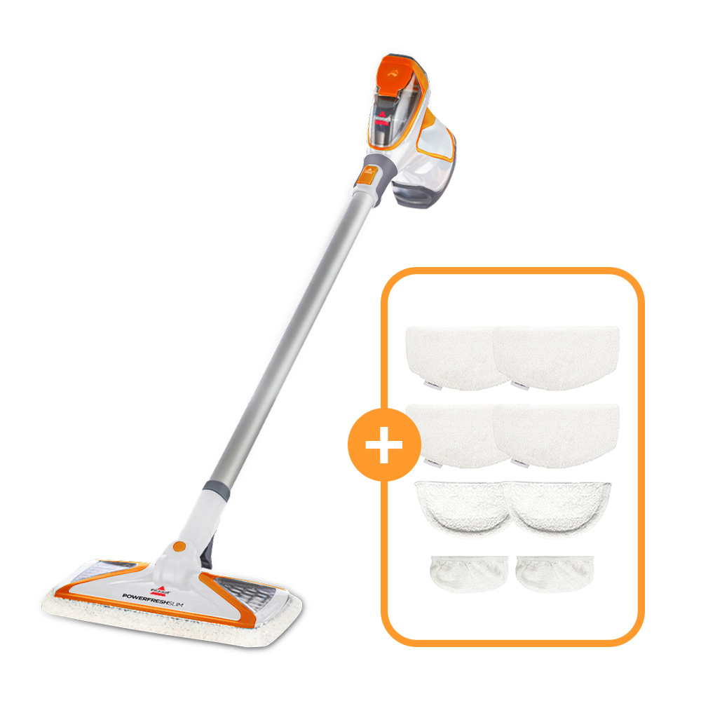 비쎌 슬림 스팀청소기 ULTRA_2 패키지 (걸레8P거치대 구성), 화이트오렌지 319,400원