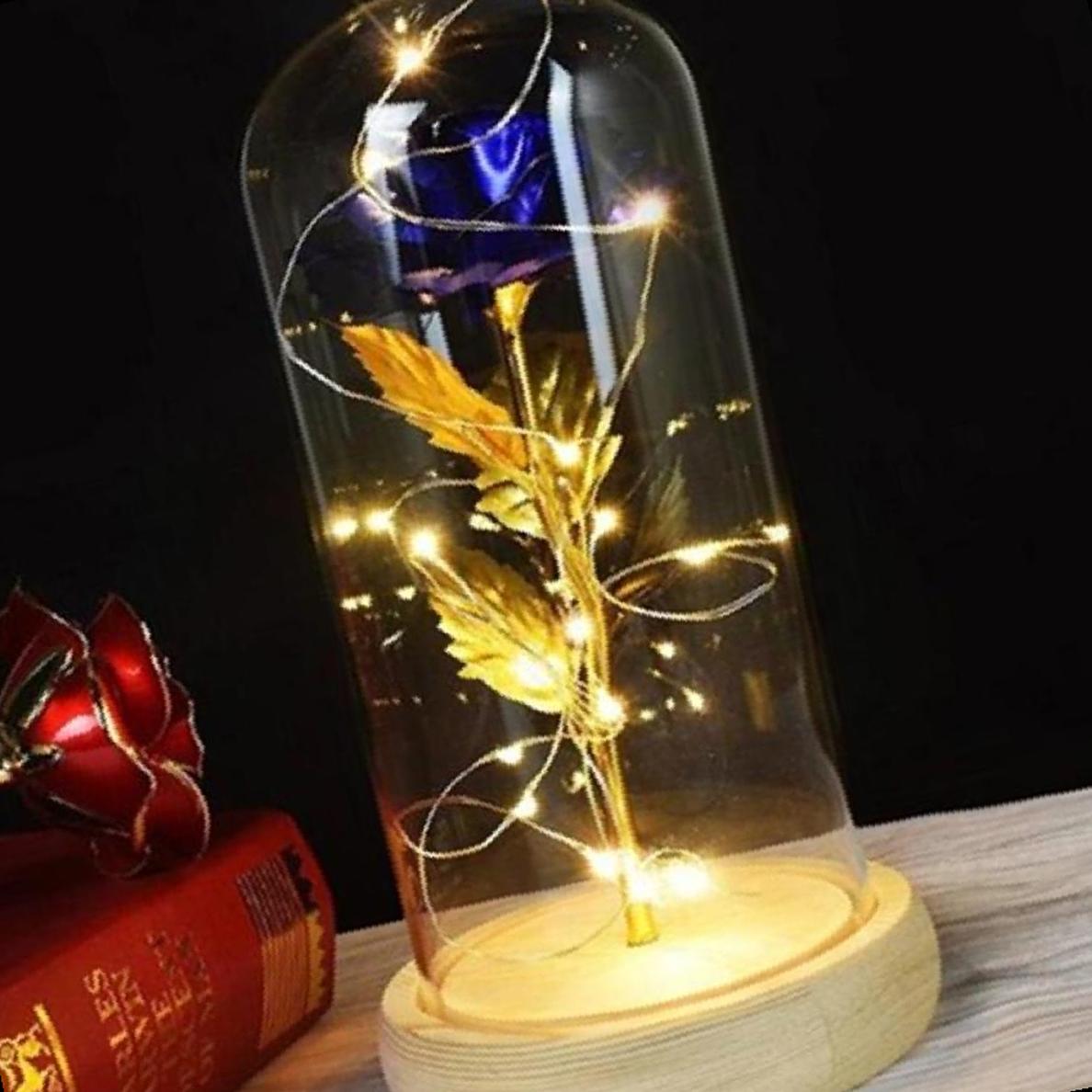 황금장미 LED 유리돔 무드등 카네이션 꽃 플라워 인테리어 조명 선물 30,400원