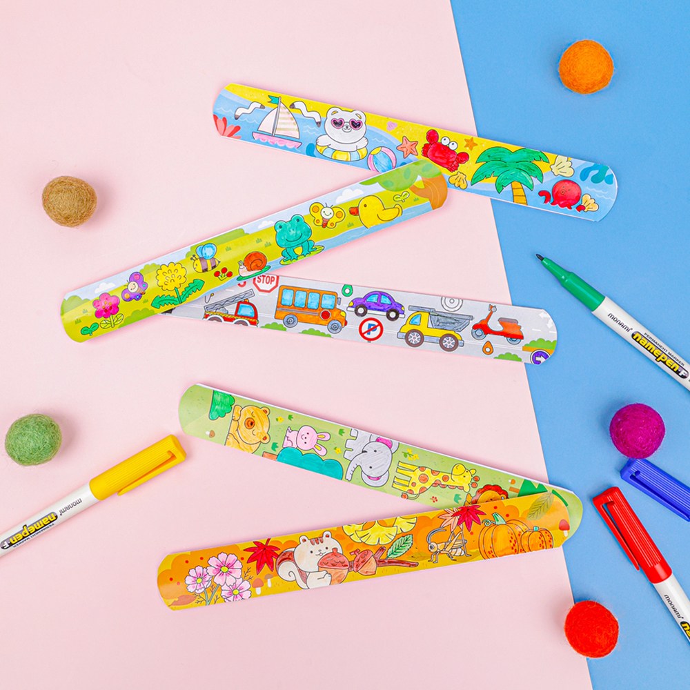 오늘놀이 그리기 요술 팔찌 컬러링 스티커 8종 택1 미술 놀이 학습 준비물 색칠 도안 KC인증, 1개, 봄 1,100원