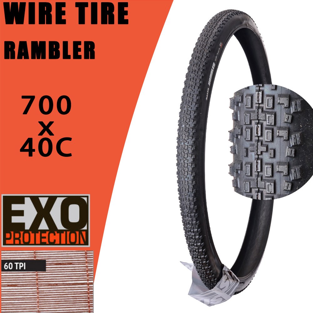 MAXXIS RAMBLER WI 자전거 700X40C 자갈 45C 모험 레이싱 650X47B 자갈 먼지로드, 1)700x40C, 1개 32,100원