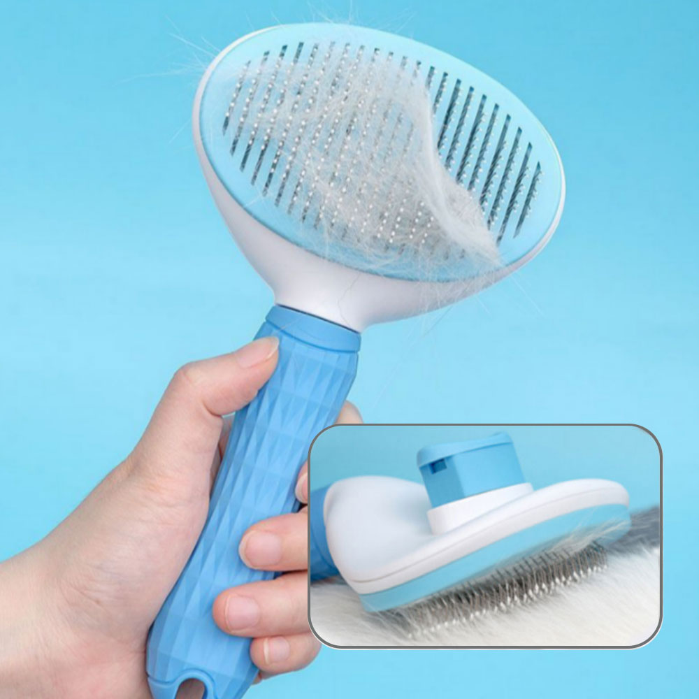 고양이 강아지 원터치 브러쉬 애완 통세척 미용 청소 반려동물 엉킨털 죽은털 제거 빗 2,900원