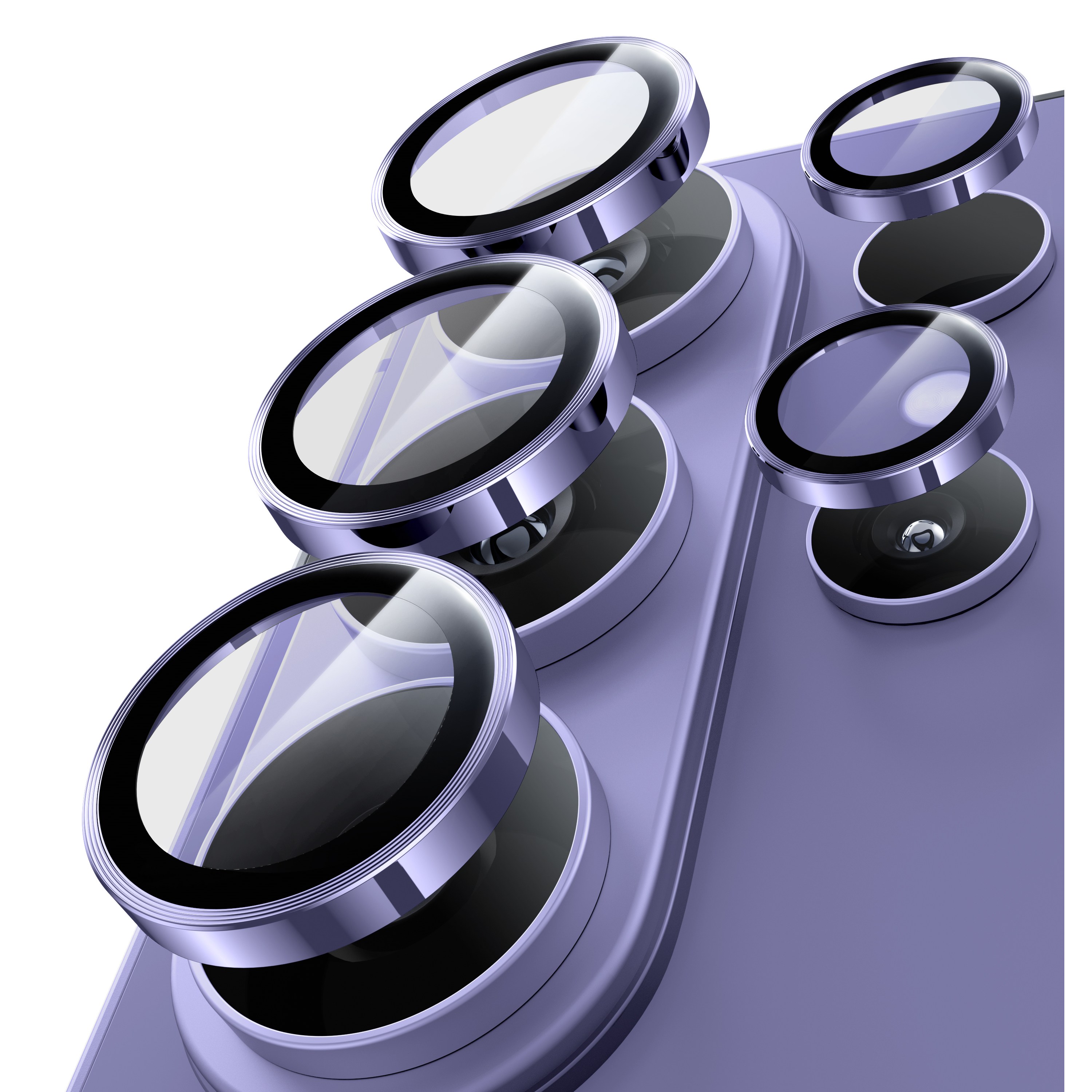 hoerrye 메탈링 휴대폰 카메라 렌즈 강화유리 보호필름 보라색, 1개 23,900원