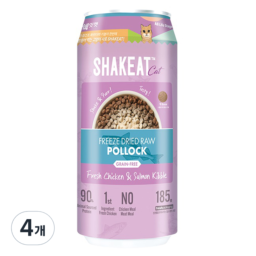 쉨잇 고양이 동결건조 북어와 프레시 치킨 살몬 키블 캔 사료 22,680원